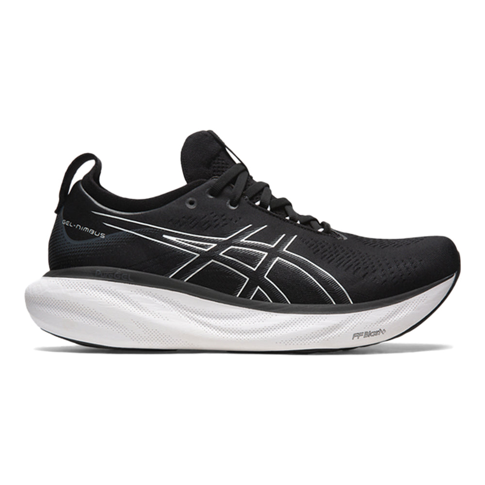 Men's Asics Gel-Nimbus 25, Black/Pure Silver, 9.5 D Medium