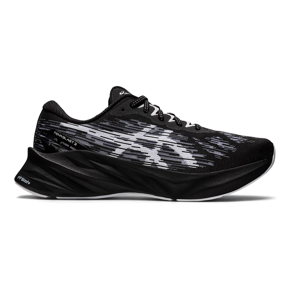 Men's Asics Novablast 3, Black/White, 12 D Medium