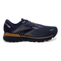 Men's Brooks Adrenaline GTS 22, Peacoat/Grey/Sunflower, 12 D Medium