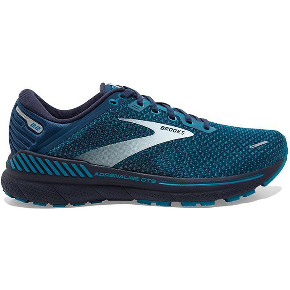 Men's Brooks Adrenaline GTS 22, Titan/Teal/Grey, 12.5 D Medium