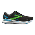 Men's Brooks Adrenaline GTS 23, Black/Hawaiian Ocean/Green, 9 4E Extra Wide
