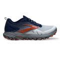 Men's Brooks Cascadia 17, Blue/Navy/Firecracker, 8.5 2E Wide