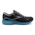 Men's Brooks Ghost 15, Black/Blackened Pearl/Blue, 12 D Medium