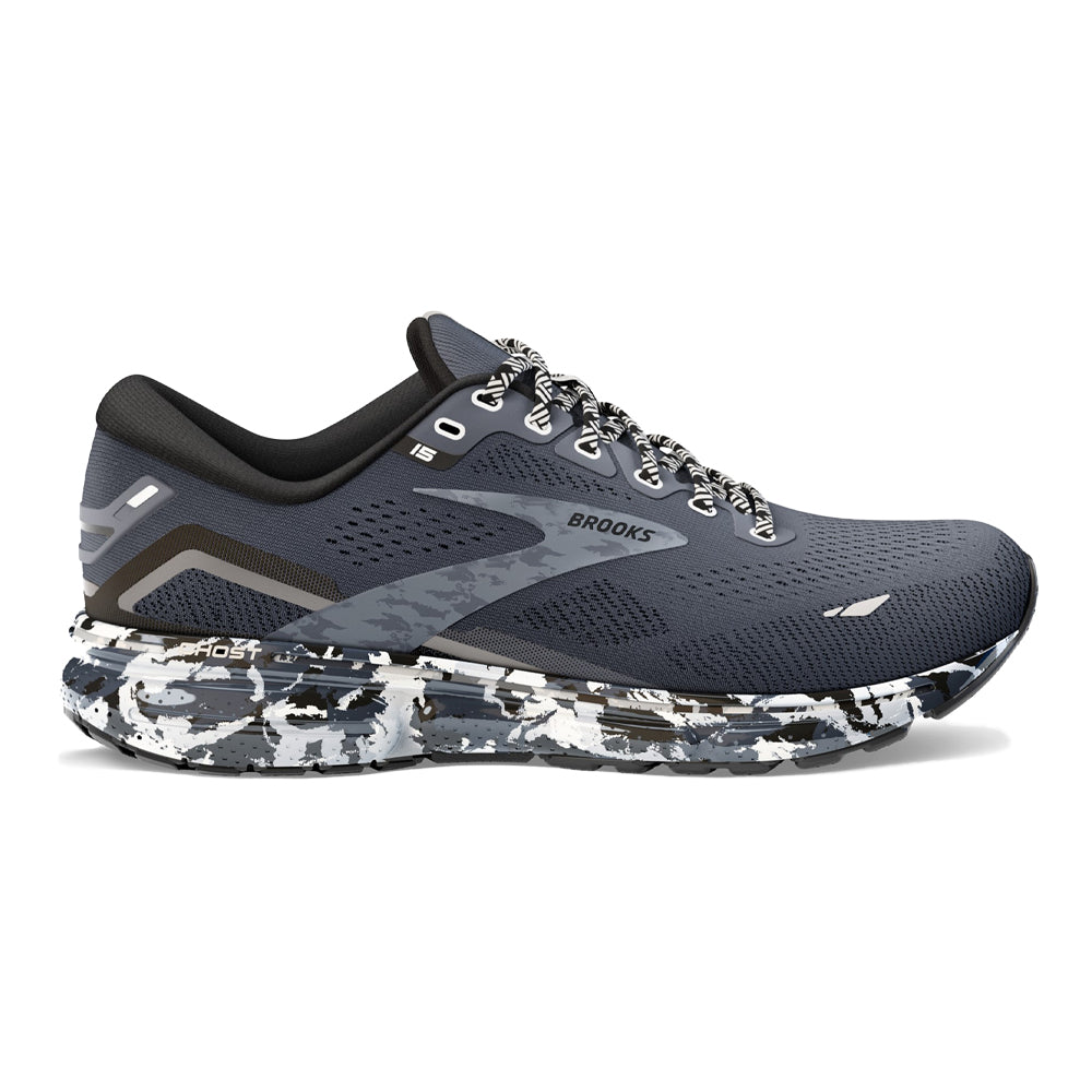 Men's Brooks Ghost 15, Ebony/Black/Oyster, 10 D Medium