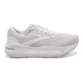 Men's Brooks Ghost Max, White/Oyster/Metallic Silver, 10.5 2E Wide