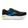 Men's Brooks Ghost Max, Black/Atomic Blue/Jasmine, 12 4E Extra Wide