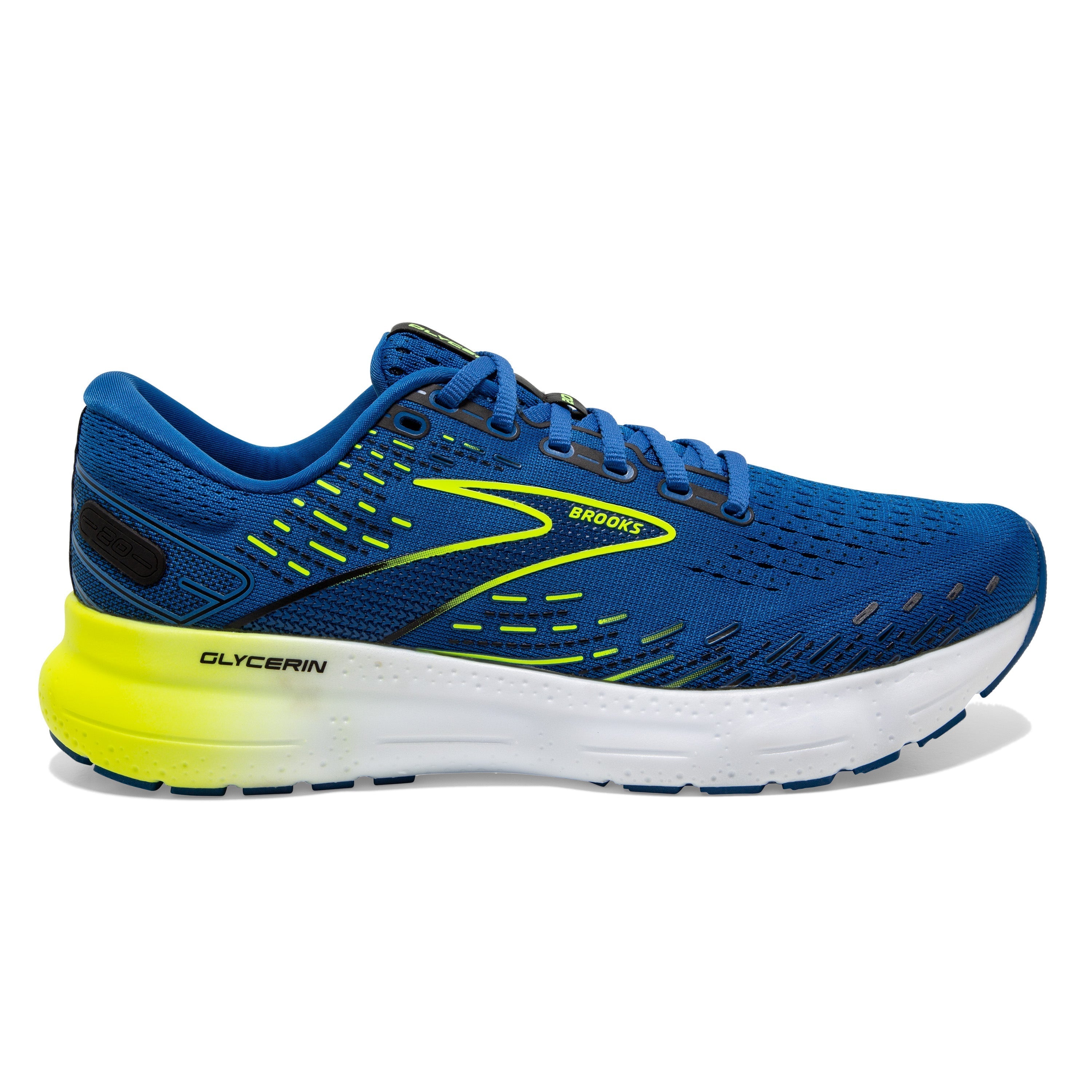 Men's Brooks Glycerin 20, Blue/Nightlife/White, 8.5 D Medium