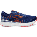 Men's Brooks Glycerin GTS 20, Blue Depths/Palace Blue/Orange, 12.5 D Medium