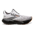 Men's Brooks Glycerin StealthFit GTS 21, White/Grey/Black, 9 D Medium