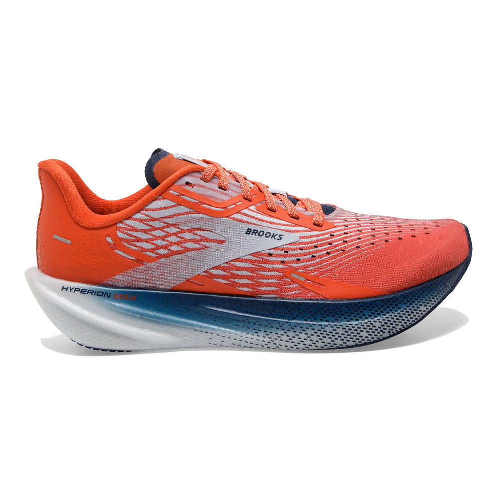 Men's Brooks Hyperion Max, Cherry Tomato/Arctic Ice/Titan, 12 D Medium