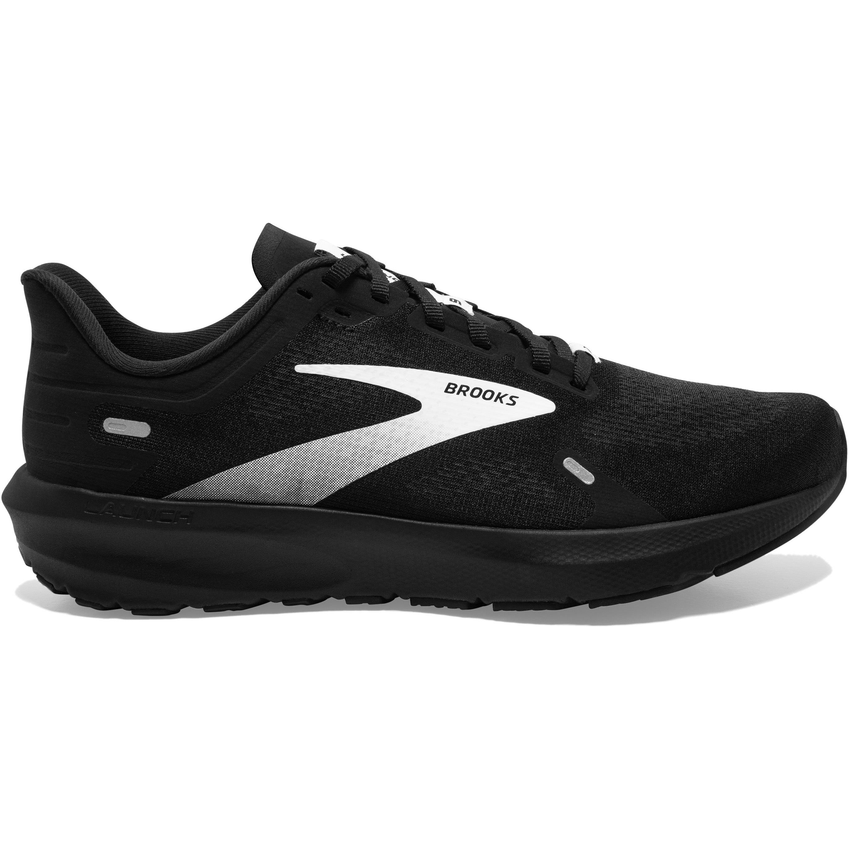 Men's Brooks Launch 9, Black/White, 10.5 D Medium