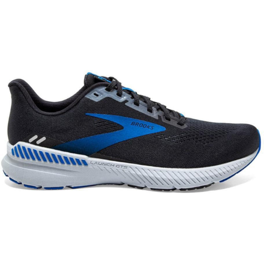 Men's Brooks Launch GTS 8, Black/Grey/Blue, 12 D Medium