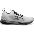 Men's Brooks Levitate Stealthfit 5, White/Grey/Black, 11.5 D Medium
