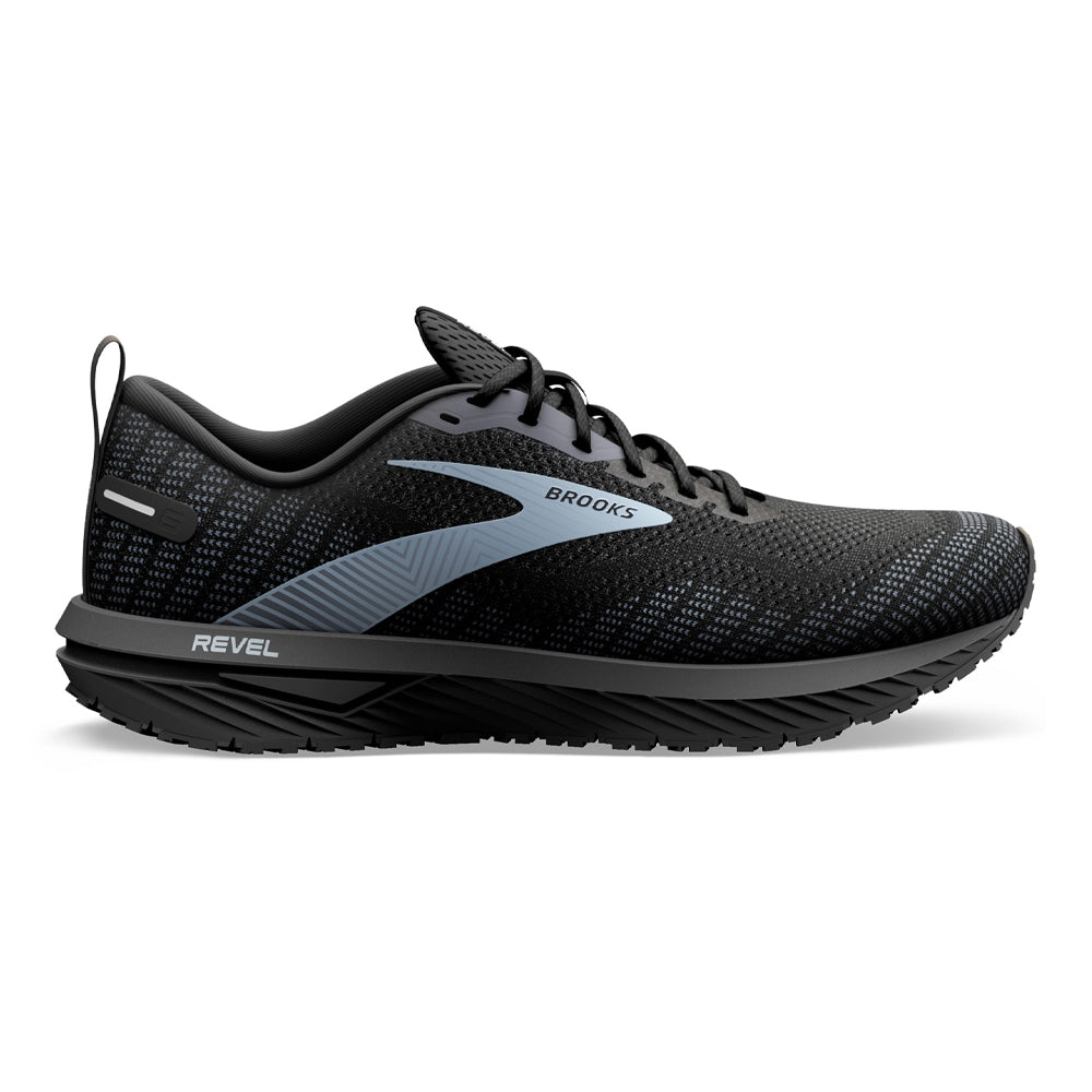 Men's Brooks Revel 6, Black/Blackened Pearl/Grey, 12 D Medium