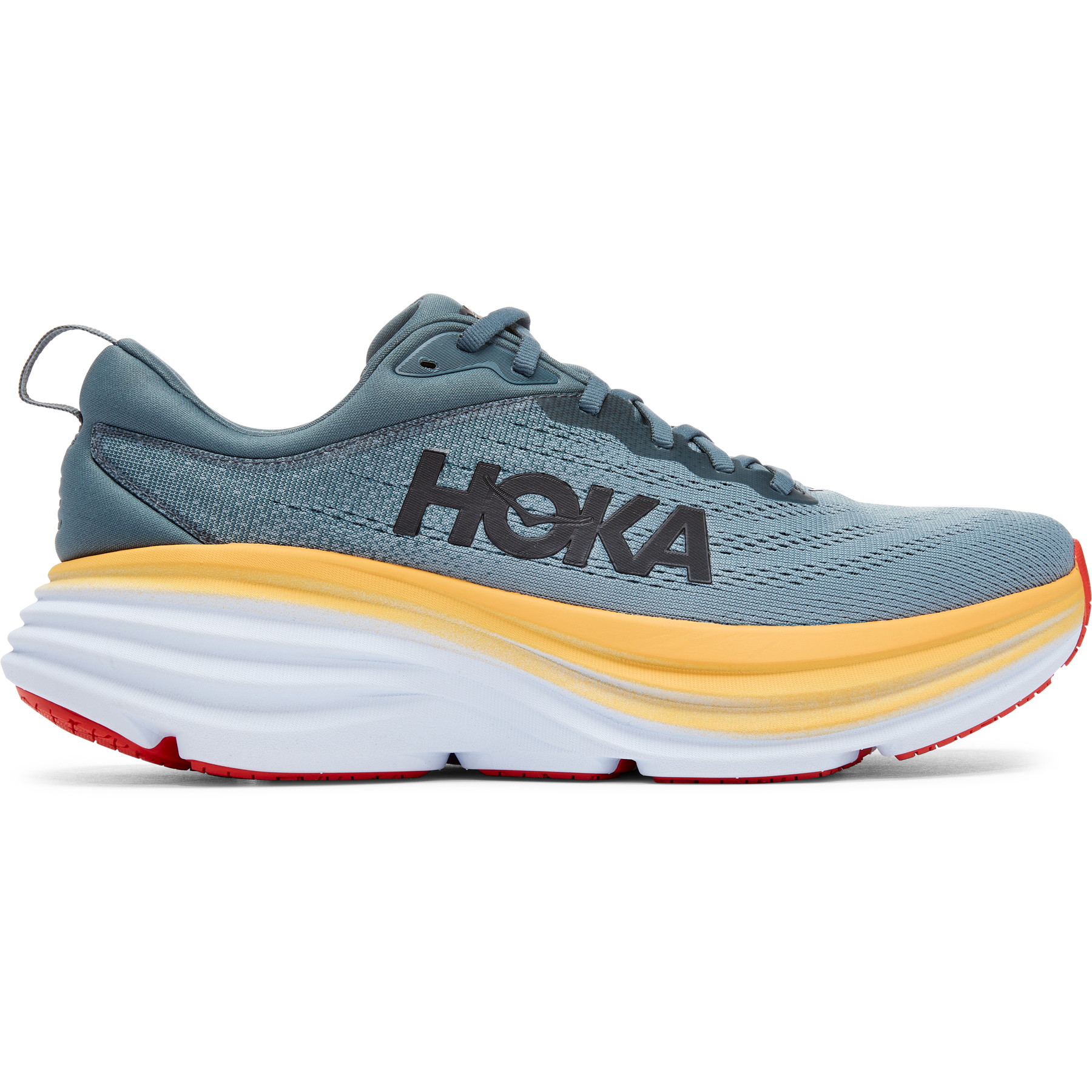 Men's Hoka One One Bondi 8, Goblin Blue/Mountain Spring, 7 D Medium