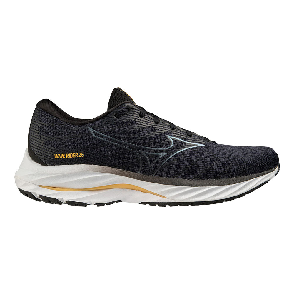 Men's Mizuno Wave Rider 26, Odyssey Grey/Metallic Grey, 8.5 D Medium
