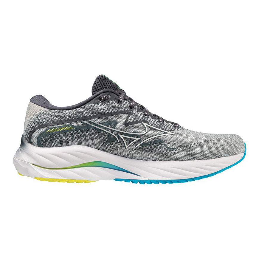 Men's Mizuno Wave Rider 27, Pearl Blue/White, 12 2E Wide