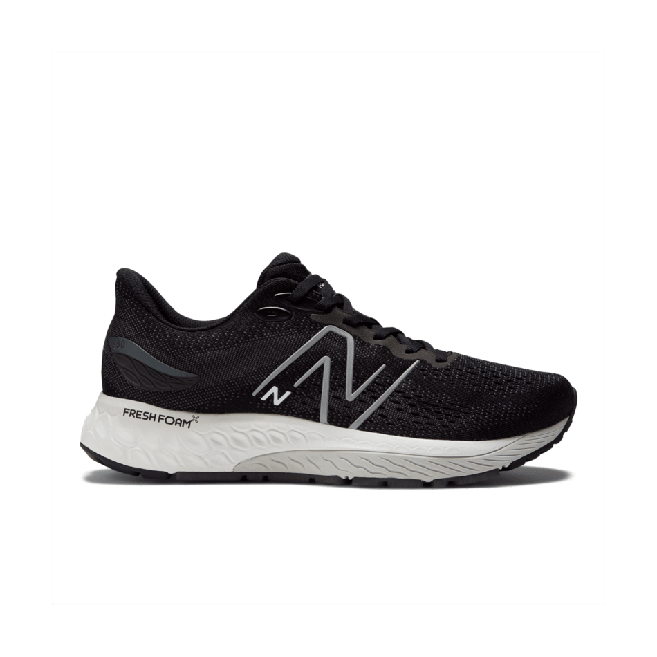 Men's New Balance Fresh Foam X 880v12, Black/Light Aluminum, 11.5 2E Wide