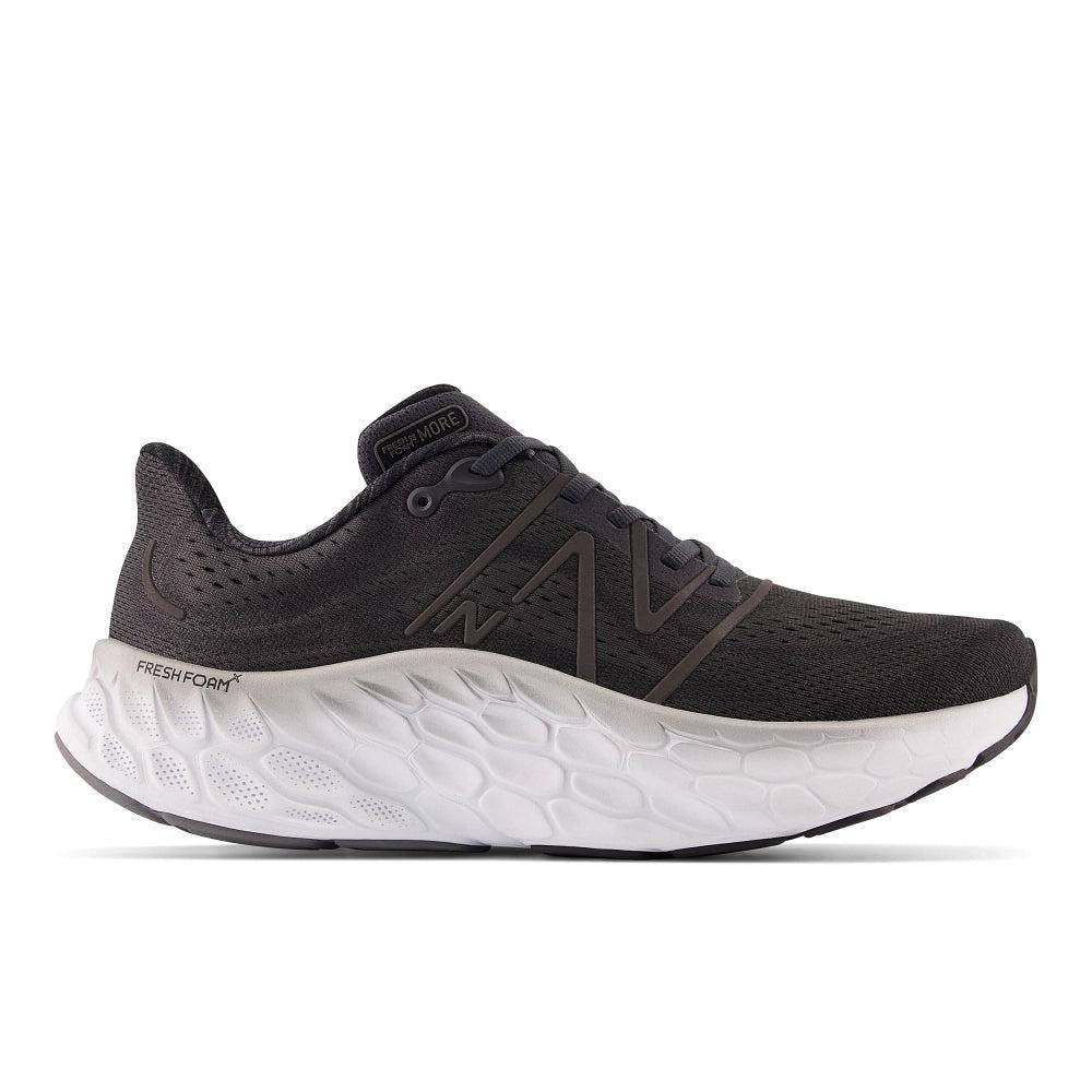 Men's New Balance Fresh Foam X More v4, Black, 9.5 2E Wide
