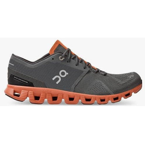 Men's On Cloud X, Rust/Rock, 9 D Medium