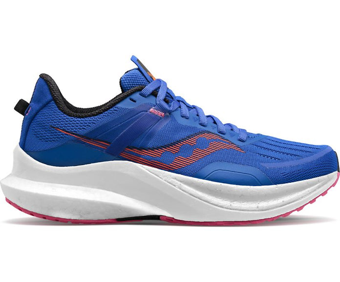 Women's Saucony Tempus, Blue Raz/Zest, 7 B Medium