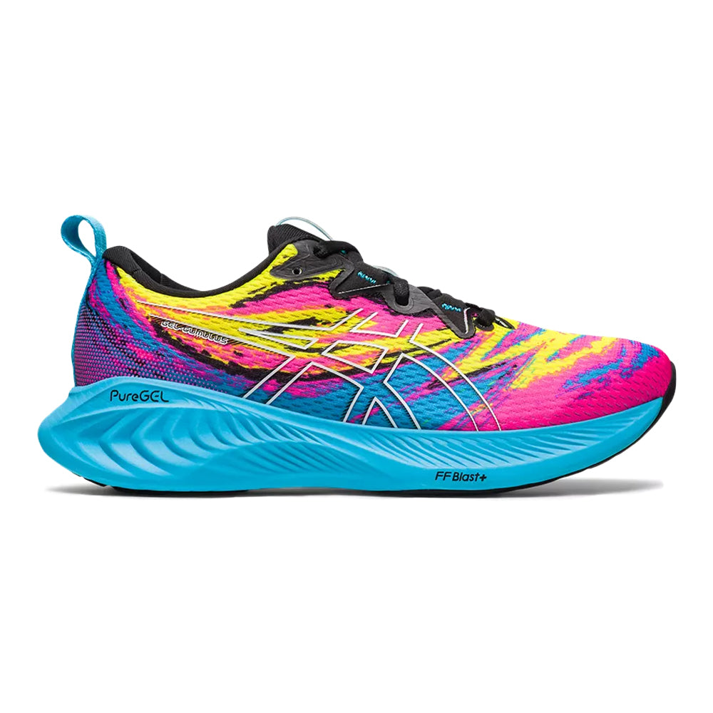 Women's Asics Gel-Cumulus 25, Aquarium/Vibrant Yellow, 6.5 B Medium