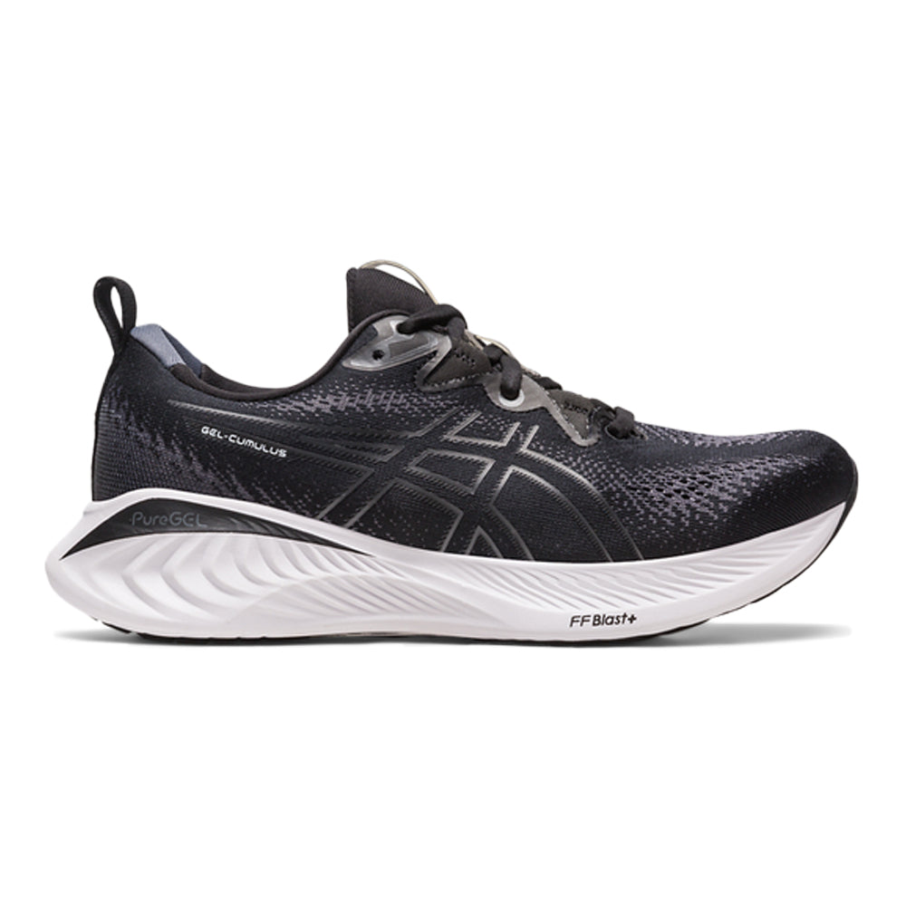 Women's Asics Gel-Cumulus 25, Black/White, 5 B Medium