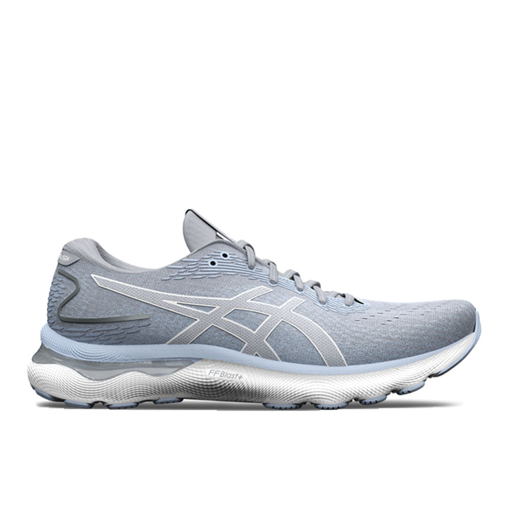 Women's Asics GEL-Nimbus 24, Piedmont Grey/White, 9 B Medium