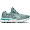 Women's Asics Gel-Nimbus 24, Sage/Clear Blue, 8 D Wide