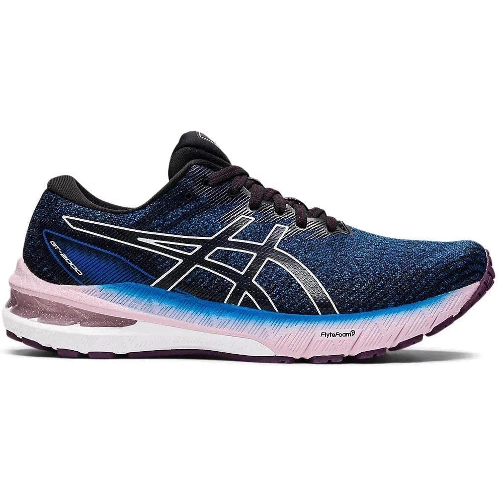 Women's Asics GT-2000 10, LAKE DRIVE/WHITE, 8 D Wide