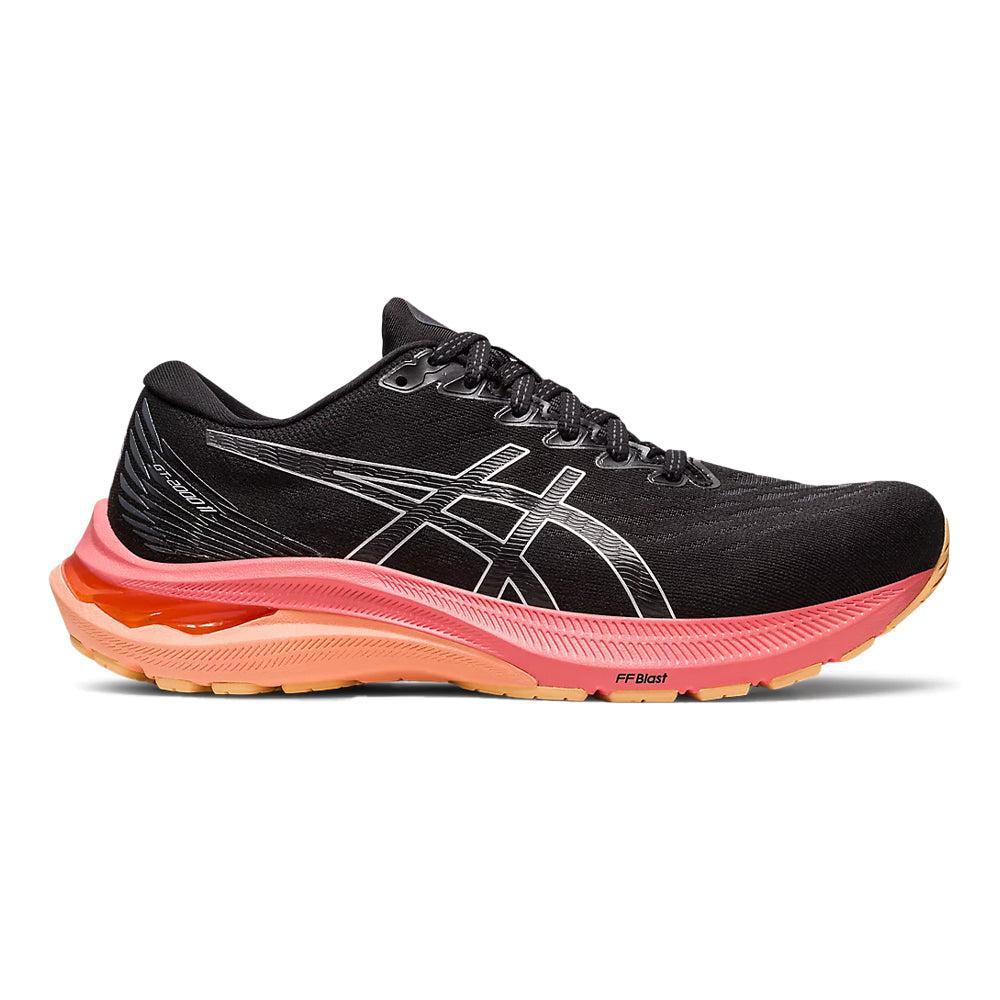 Women's Asics GT-2000 11, Black/Pure Silver, 11 B Medium