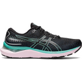Women's Asics Gel-Cumulus 24, Black/Sage, 6 B Medium
