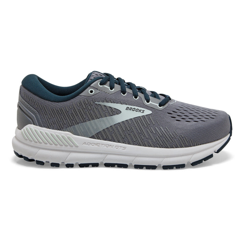 Women's Brooks Addiction GTS 15, Grey/Navy/Aqua, 10 2E Extra Wide