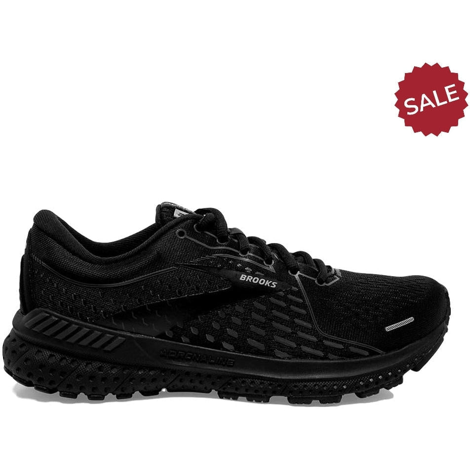 Women's Brooks Adrenaline GTS 21, Black/Black/Ebony, 9.5 Medium