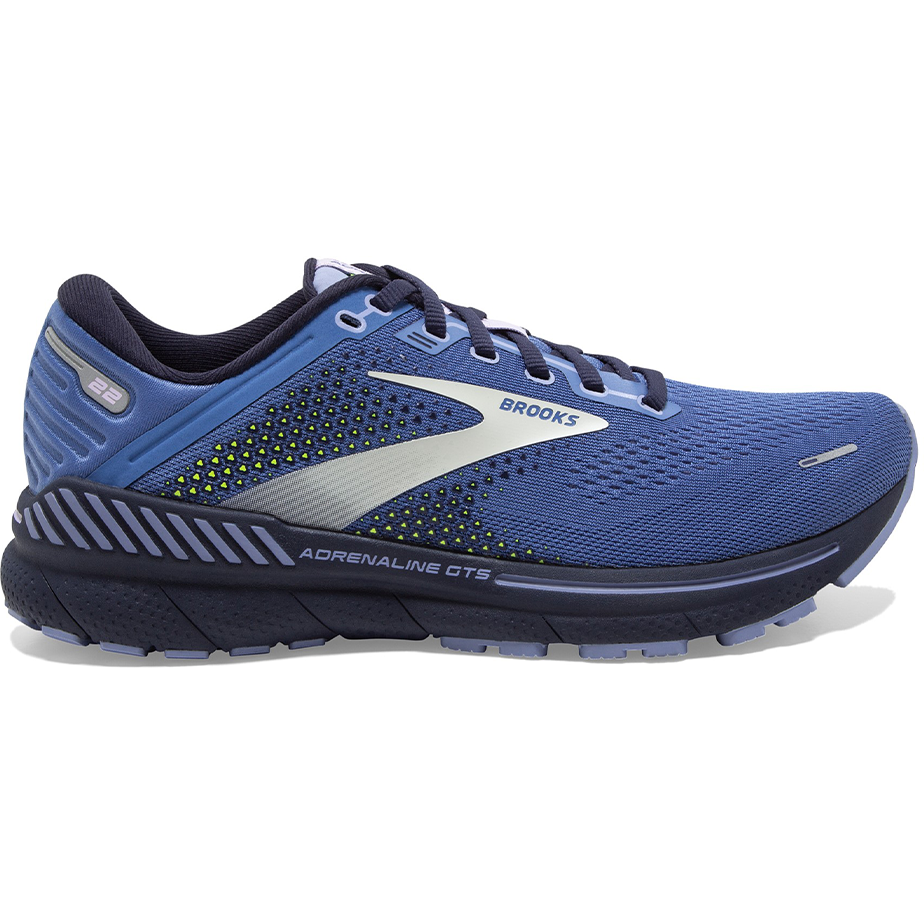 Women's Brooks Adrenaline GTS 22, Blue/Purple/Nightlife, 12 B Medium