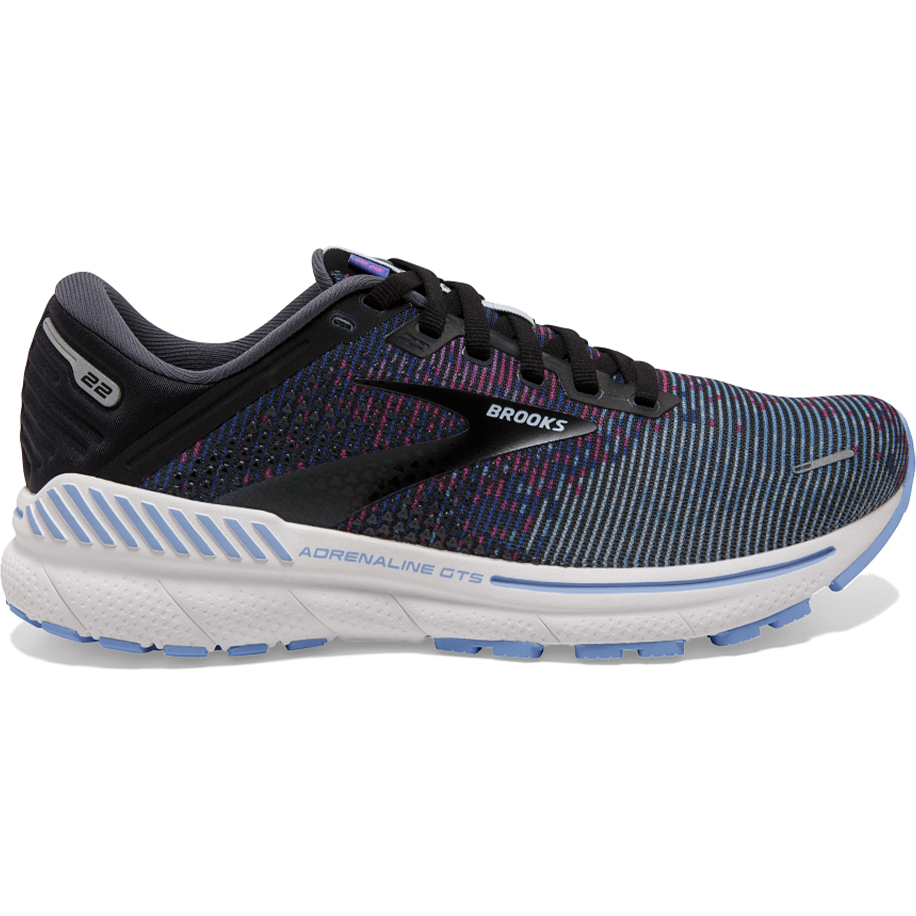 Women's Brooks Adrenaline GTS 22, Lavender/Black/Grey, 9.5 B Medium