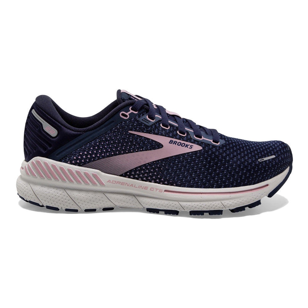 Women's Brooks Adrenaline GTS 22, Peacoat/Cobalt/Mauve, 8.5 B Medium