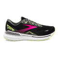 Women's Brooks Adrenaline GTS 23, Black/Gunmetal/Sharp Green, 8 B Medium