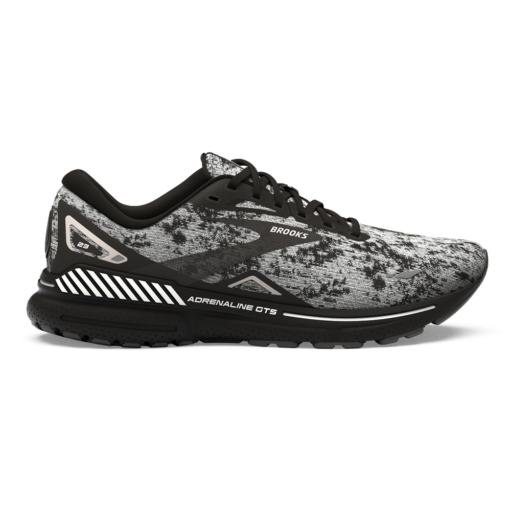 Women's Brooks Adrenaline GTS 23, White/Grey/Black, 7 B Medium