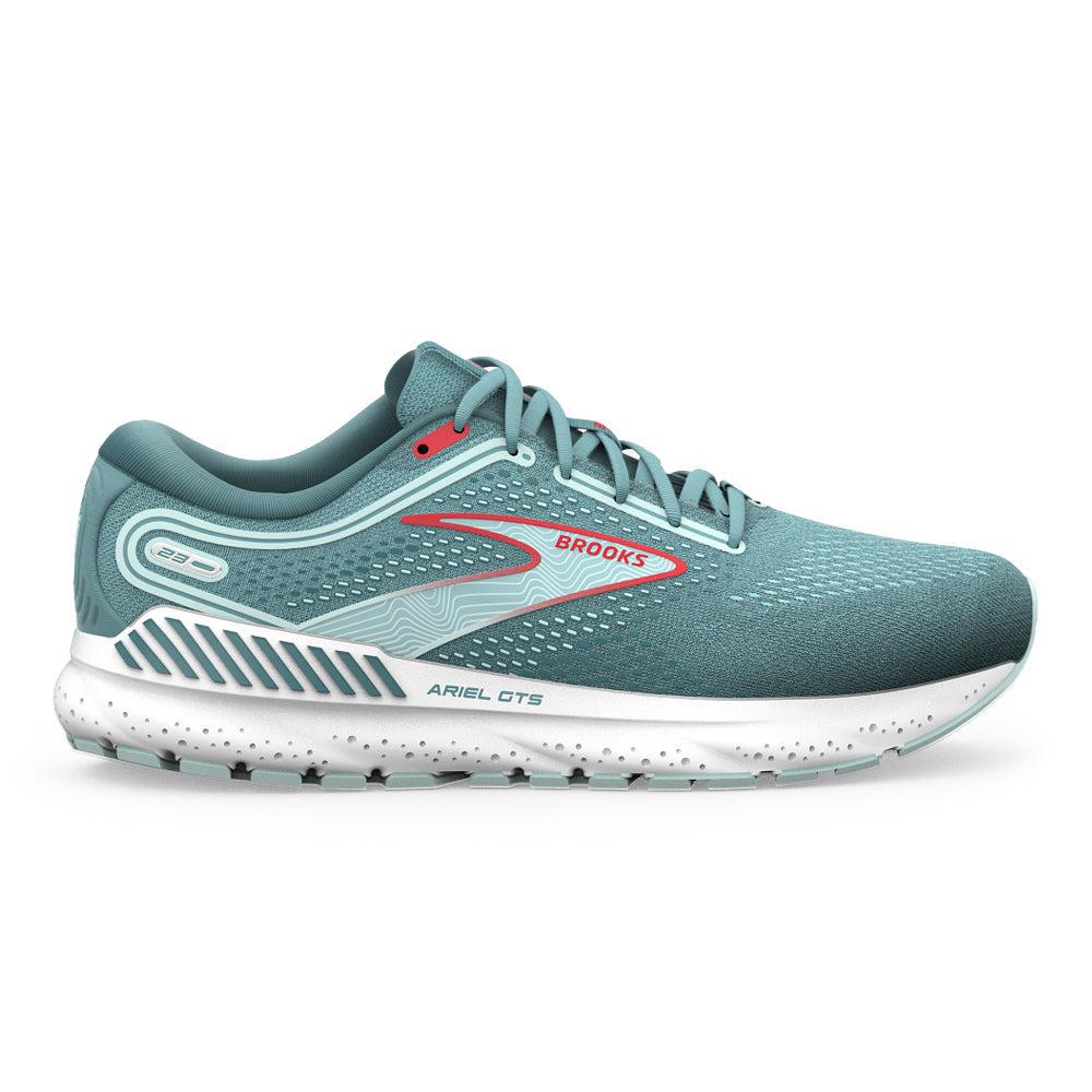 Women's Brooks Ariel GTS 23, Nile Blue/Blue/Bittersweet, 11 D Wide
