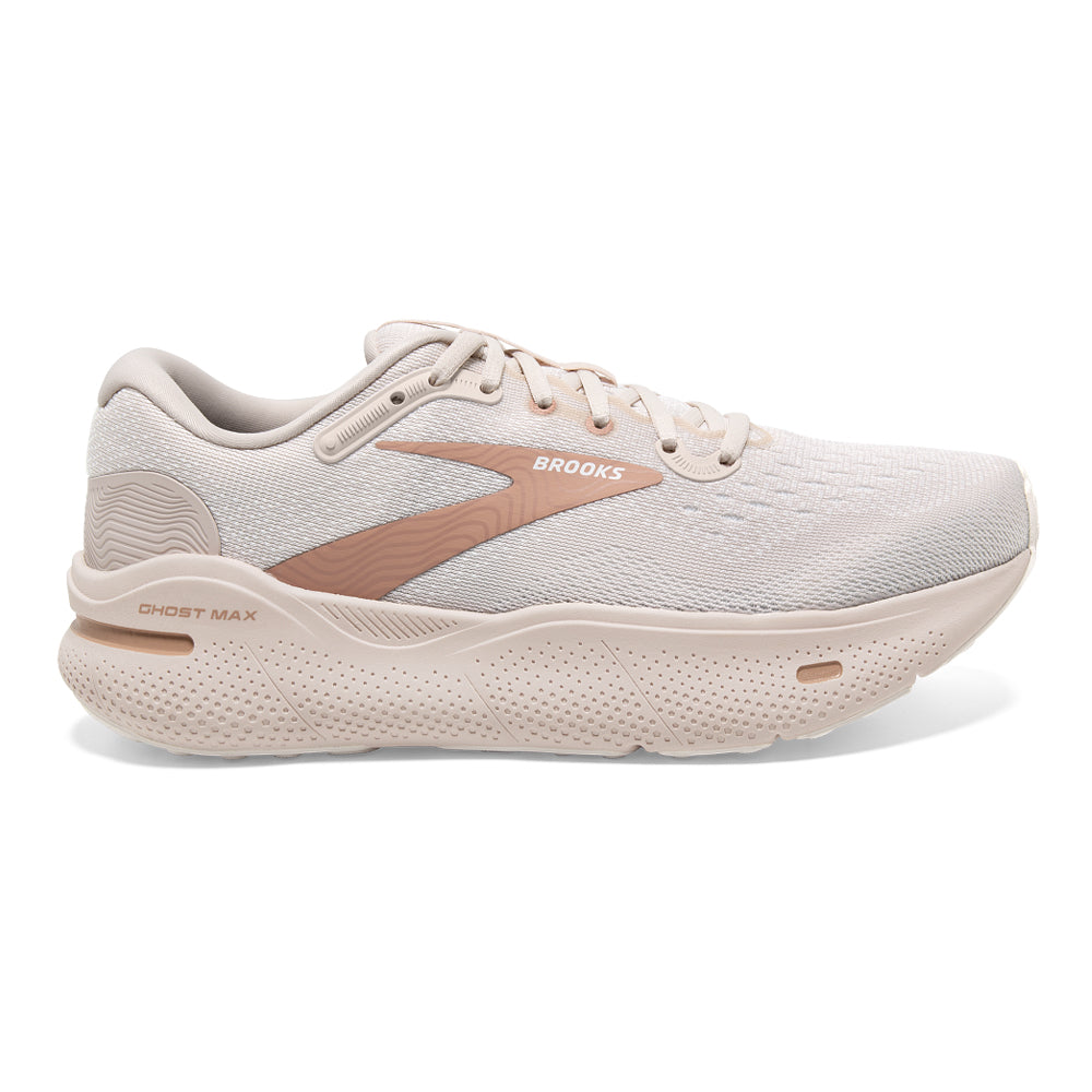 Women's Brooks Ghost Max, Crystal Gray/White/Tuscany, 8.5 B Medium
