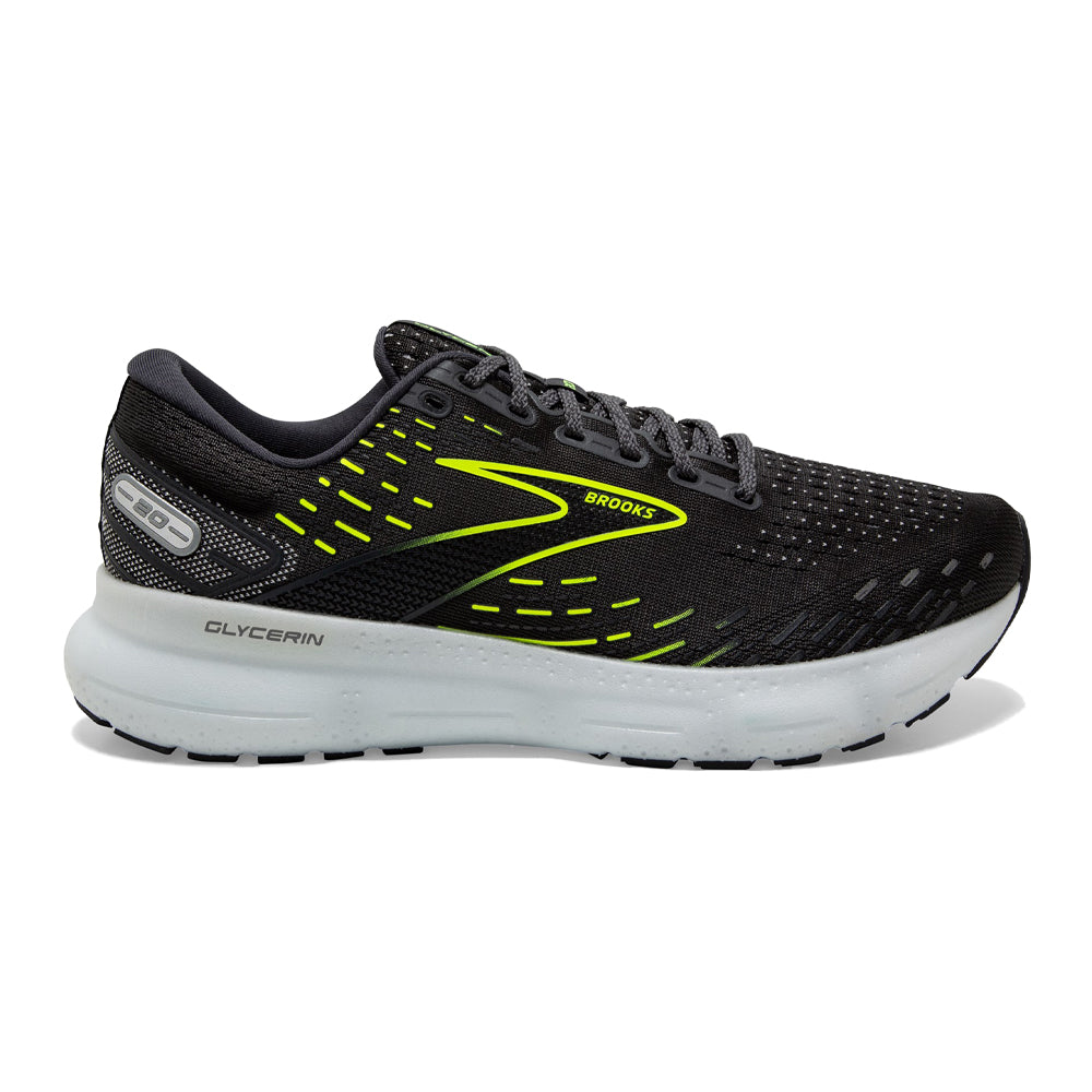 Women's Brooks Glycerin 20, Ebony/White/Nightlife, 9.5 B Medium