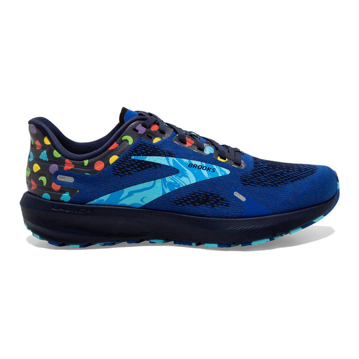 Women's Brooks Launch 9, Blue/Peacoat/Yellow, 6.5 B Medium