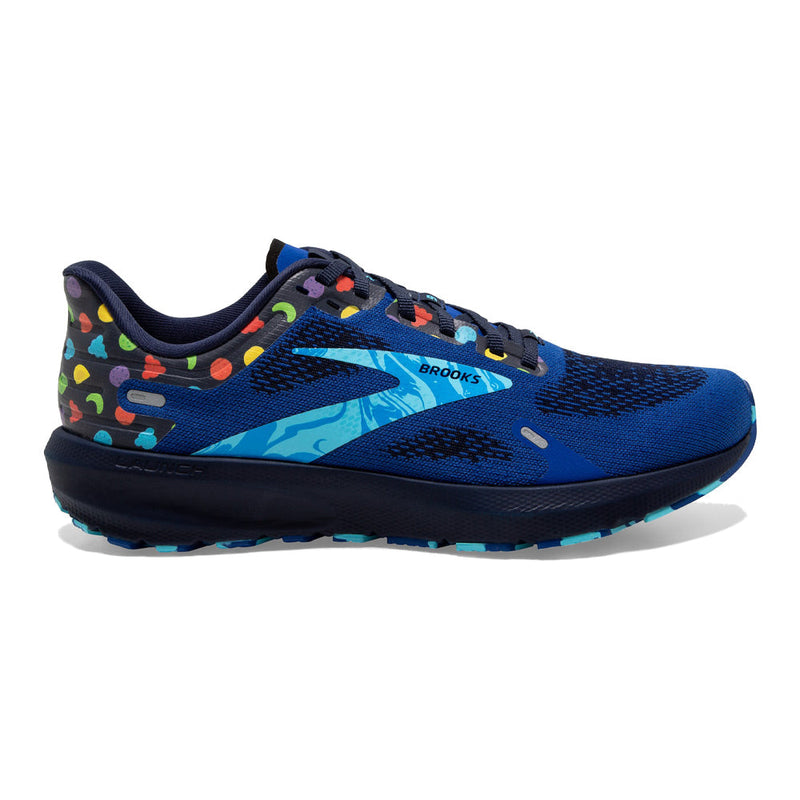 Women's Brooks Launch 9, Blue/Peacoat/Yellow, 12 B Medium