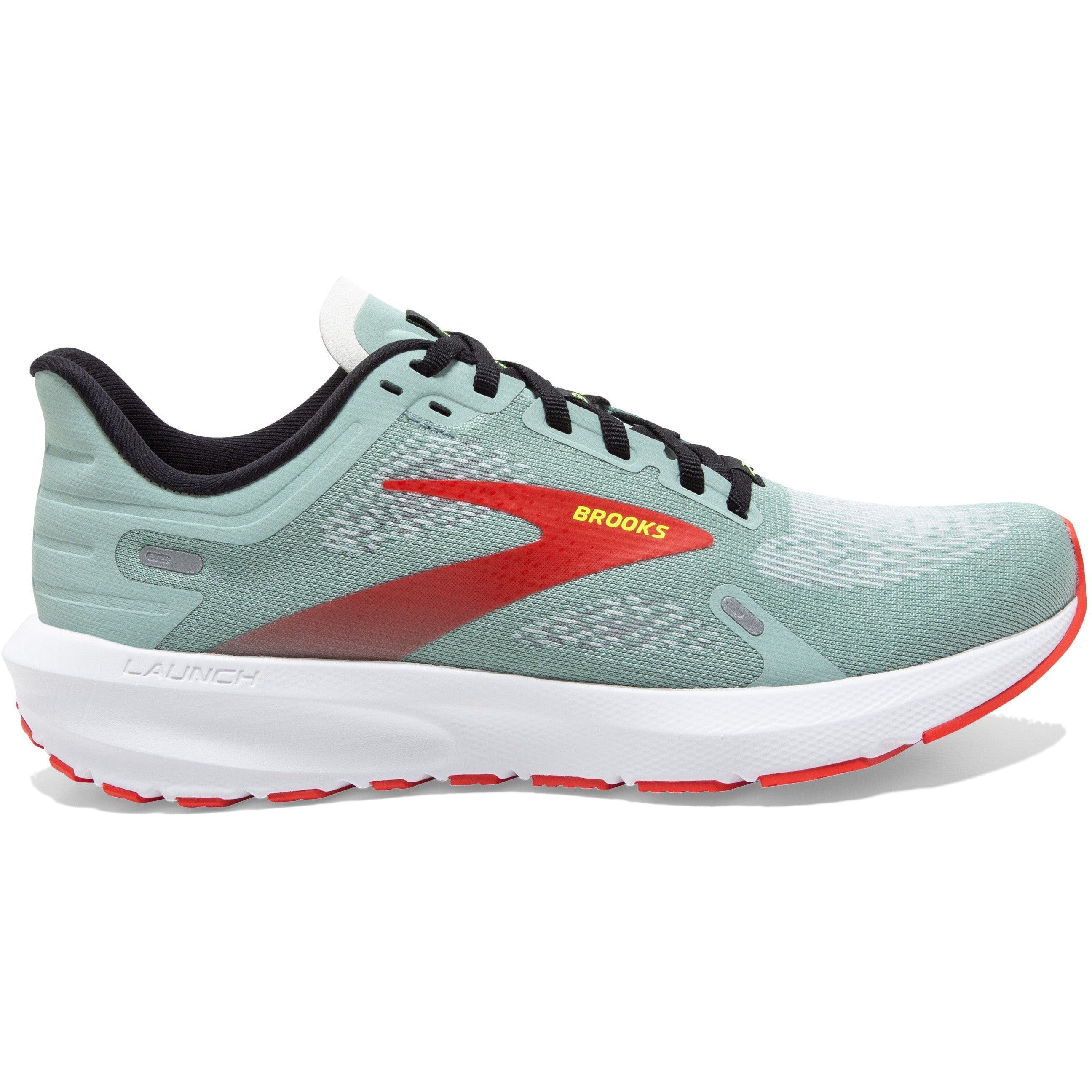 Women's Brooks Launch 9, Blue Surf/Black/Cherry Tomato, 8 B Medium
