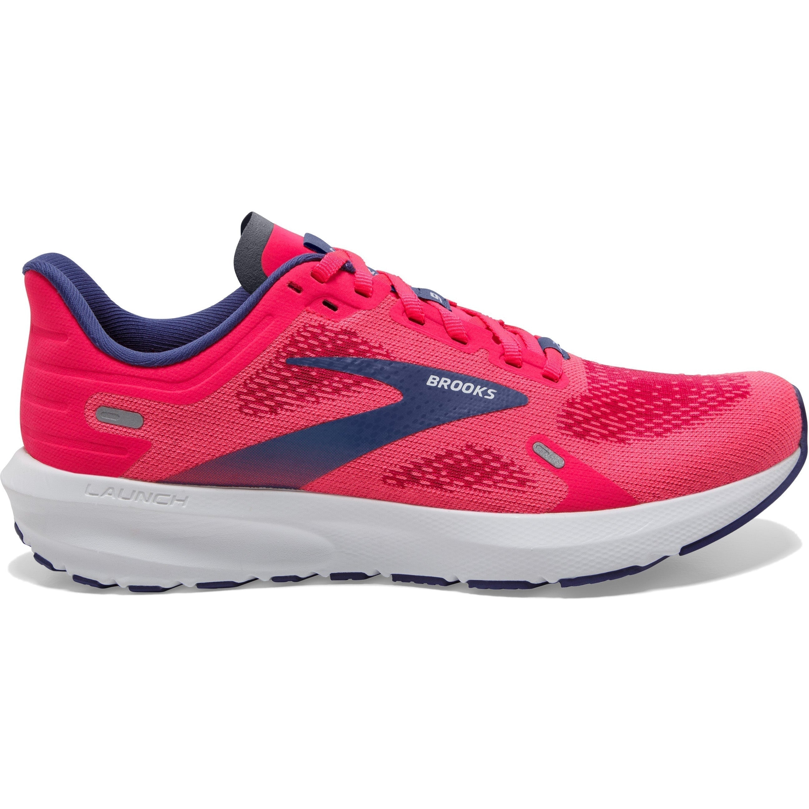 Women's Brooks Launch 9, Pink/Fuchsia/Cobalt, 6 B Medium