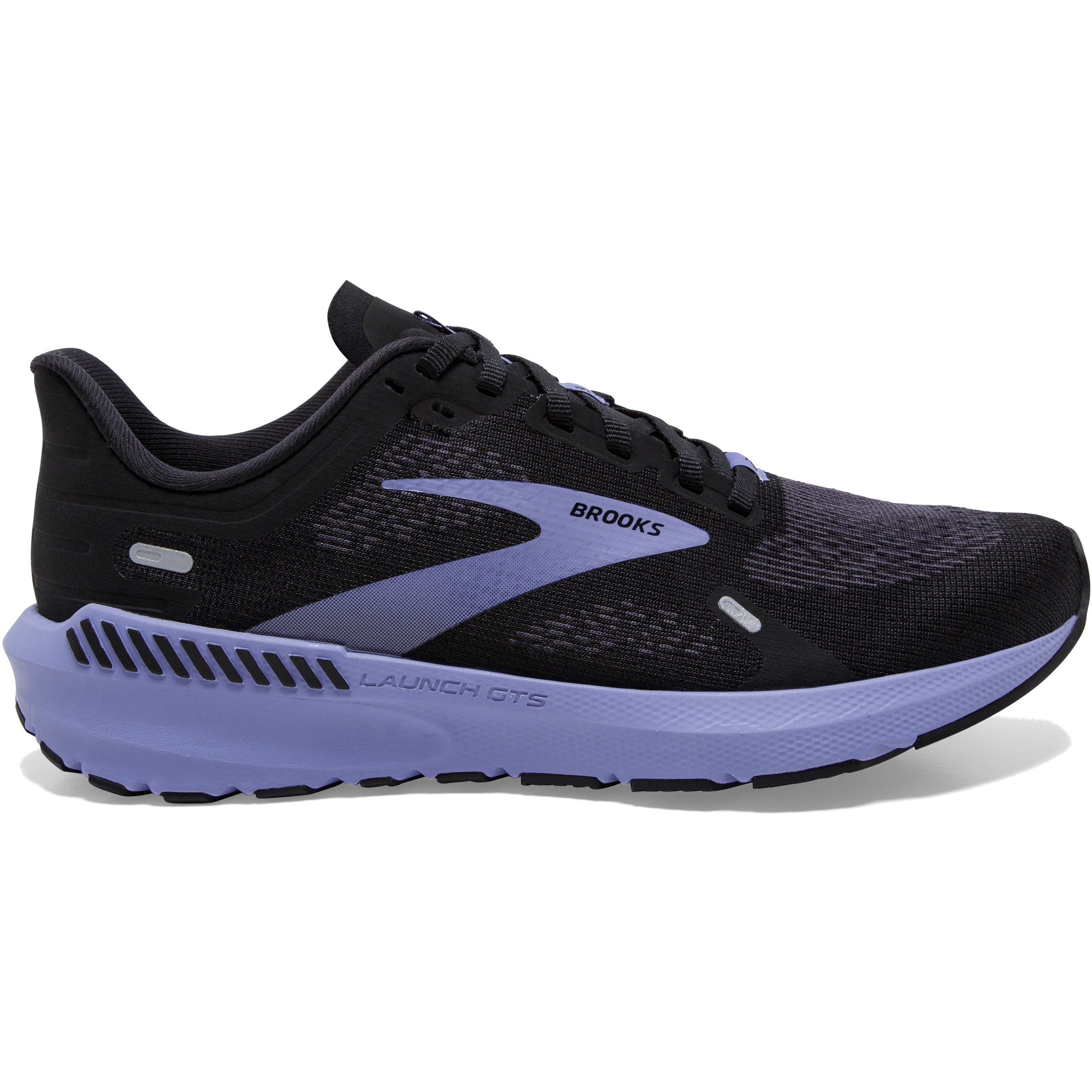 Women's Brooks Launch GTS 9, Black/Ebony/Purple, 7 D Wide