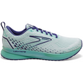 Women's Brooks Levitate 5, White/Navy Blue/Yucca, 8 B Medium