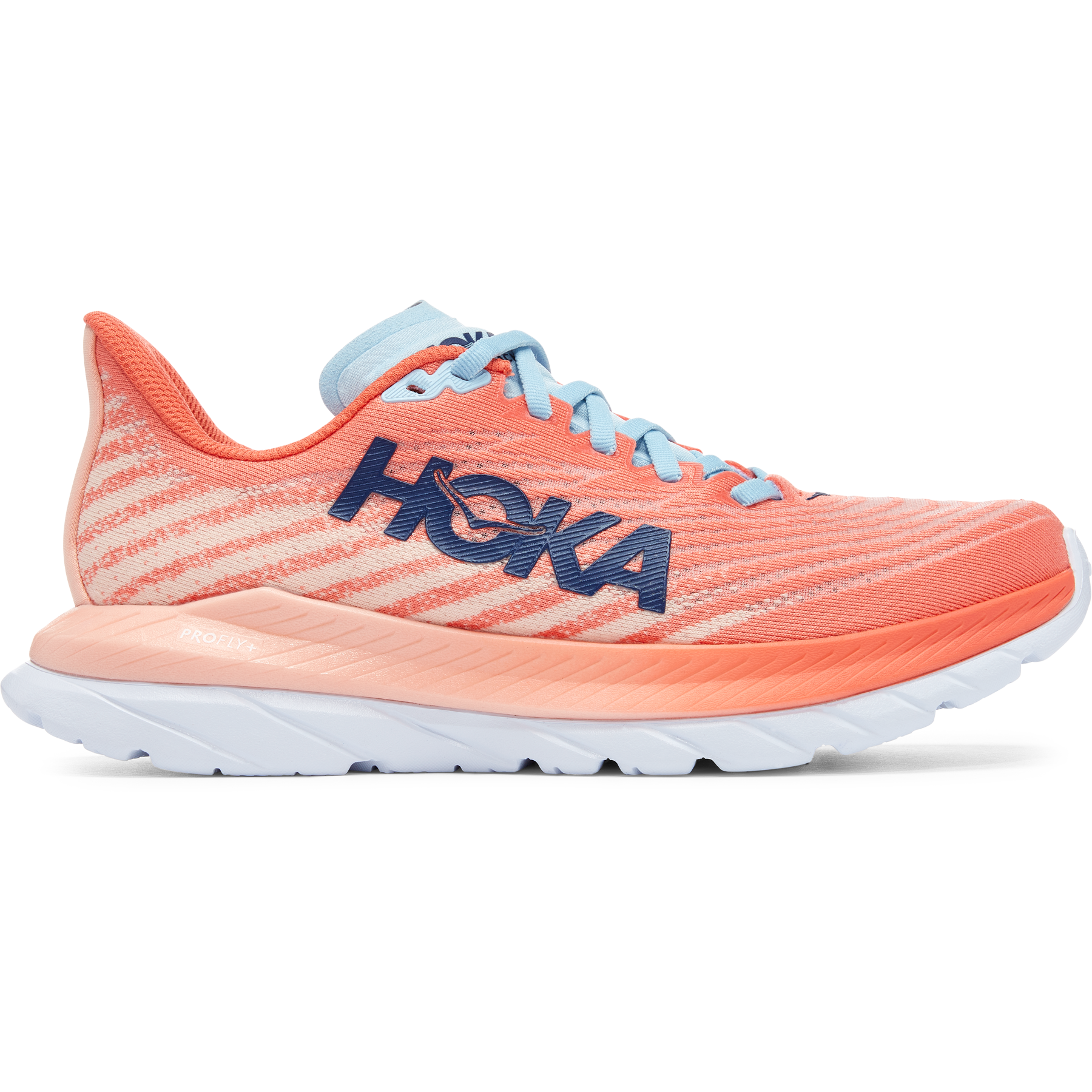Women's Hoka One One Mach 5, Camellia/Peach Parfait, 7 B Medium