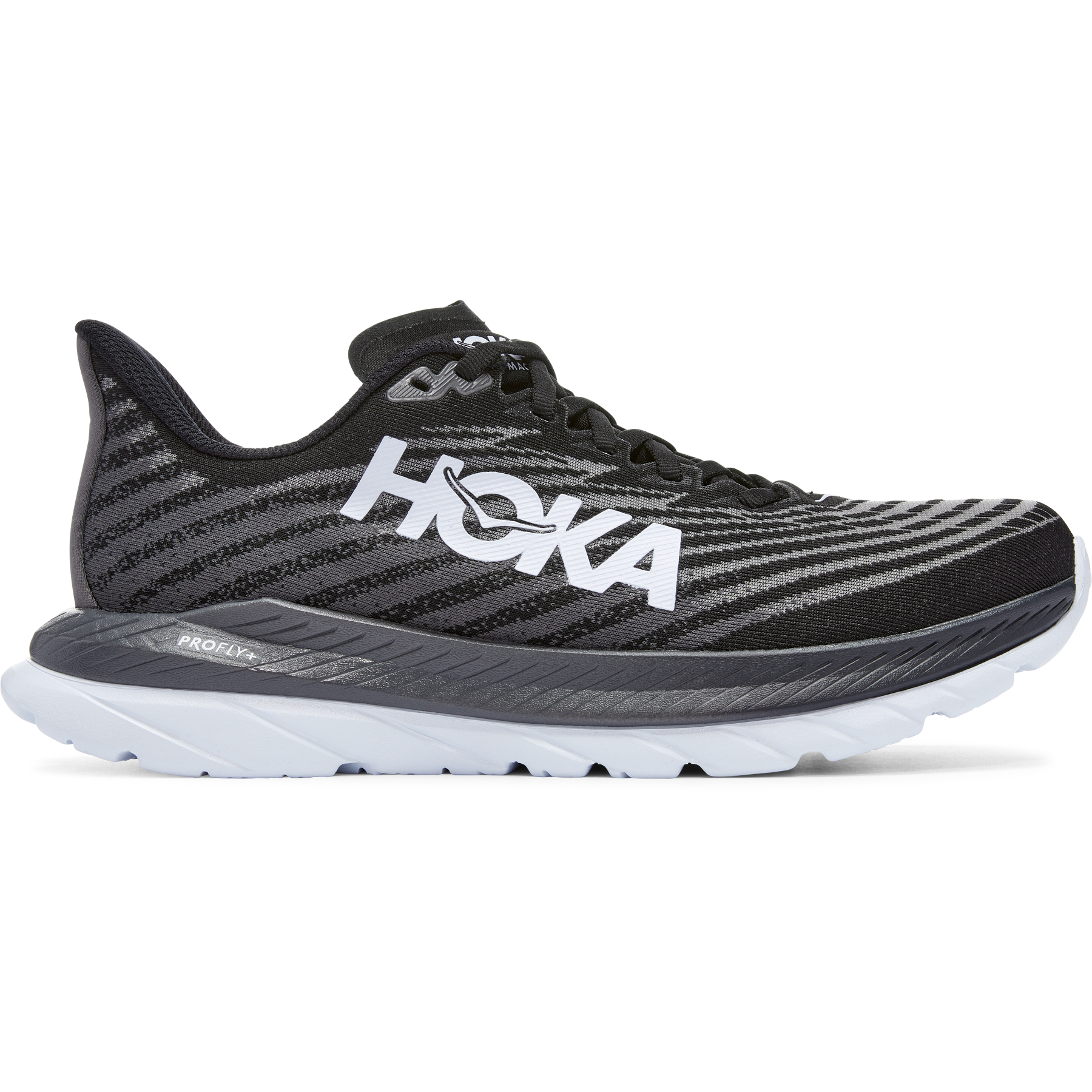 Women's Hoka One One Mach 5, Black/Castlerock, 7 B Medium